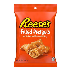 Reese's 848026 Filled Pretzel, Peanut Butter, 5 oz Bag, Pack of 12