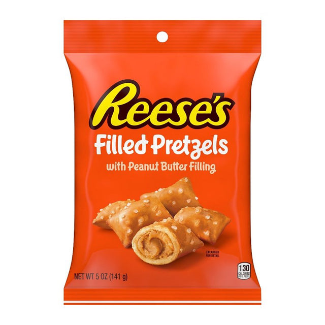 Reese's 848026 Filled Pretzel, Peanut Butter, 5 oz Bag, Pack of 12