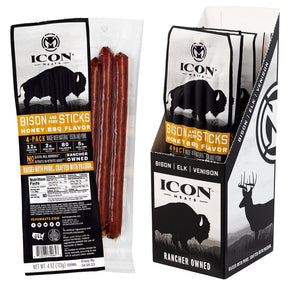 Icon Meats 8-10033-74065-7 Meat Snack, Stick, Honey BBQ, 4 oz, Pack of 6