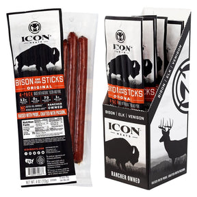 Icon Meats 8-10033-74063-3 Meat Snack, Stick, Original, 4 oz, Pack of 6
