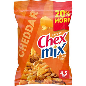 Chex Mix 786305 Savory Snack Mix, Cheddar, 4.5 oz, Pack of 8