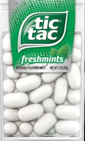 Tic Tac 777082 Mints, Freshmints, 1.7 oz, Pack of 12
