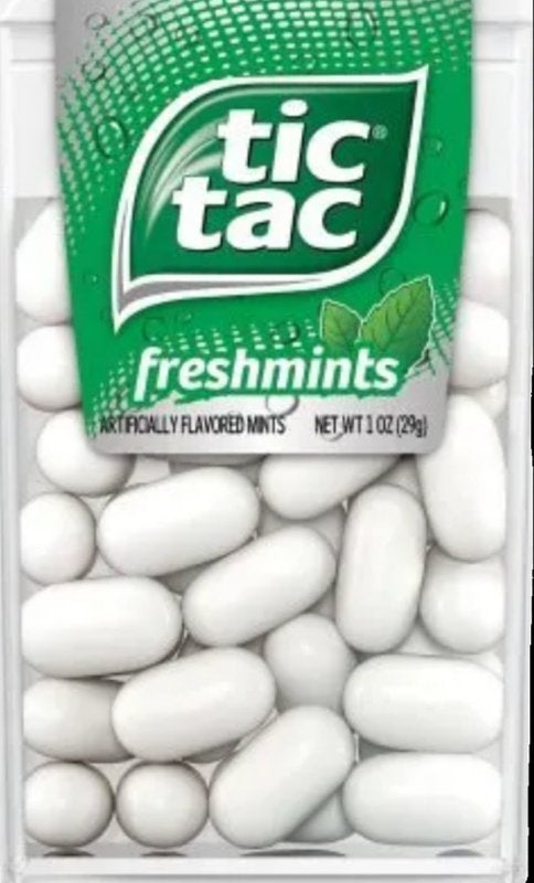 Tic Tac 777082 Mints, Freshmints, 1.7 oz, Pack of 12