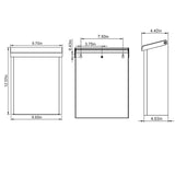 Gibraltar Mailboxes Designer Series DVK00000 Mailbox, 440 cu-in, Galvanized Steel, Powder-Coated, Black, 9.7 in W