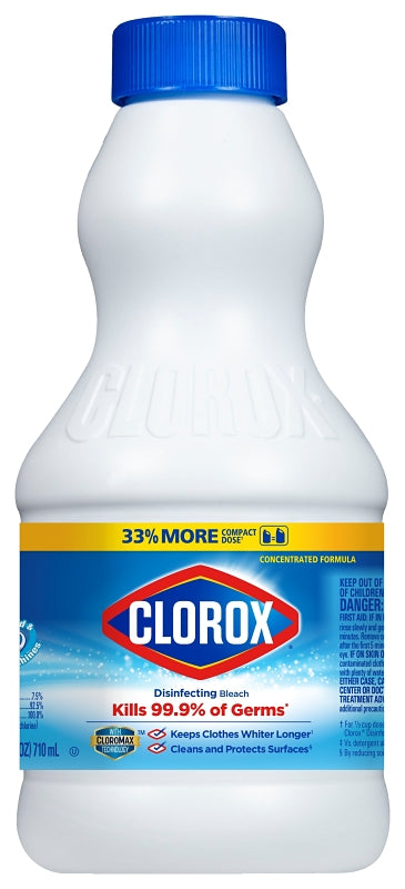 Clorox 32251 Regular Bleach, 24 oz, Liquid, Bleach, Pack of 12