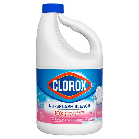 Clorox Splash-Less 32387 Bleach, 77 oz, Bottle, Liquid, Fresh Meadow, Pack of 6