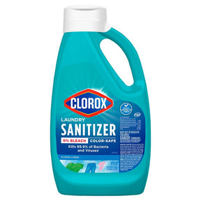 Clorox 32419 Laundry Sanitizer, 42 oz, Viscous Liquid, Unscented, Blue, Pack of 4