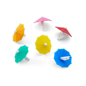 Fred & FRIENDS My Tai 5161083 Umbrella Drink Marker, Polypropylene/Silicone, Pack of 6