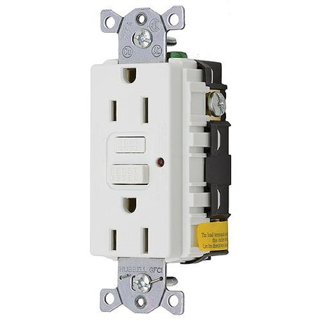 GFCI Duplex Receptacle w/Cover Plate, White