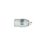 Hubbell HBL31CM28 White 30A 125V Twist Lock Female to 15A 125V Straight Blade Male Adapter