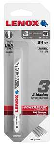 Lenox 1991571 Jig Saw Blade, 3/8 in W, 3-5/8 in L, 24 TPI, 0.037 in Thick, 3/PK