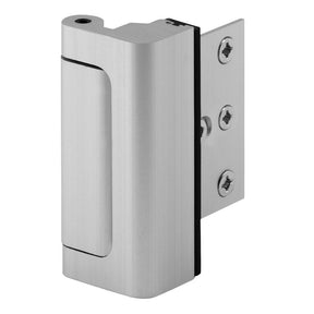 Defender Security U 10827 Blocker Entry Door Stop, 2-3/16 in L, 1-3/8 in W, Aluminum, Anodized Satin Nickel