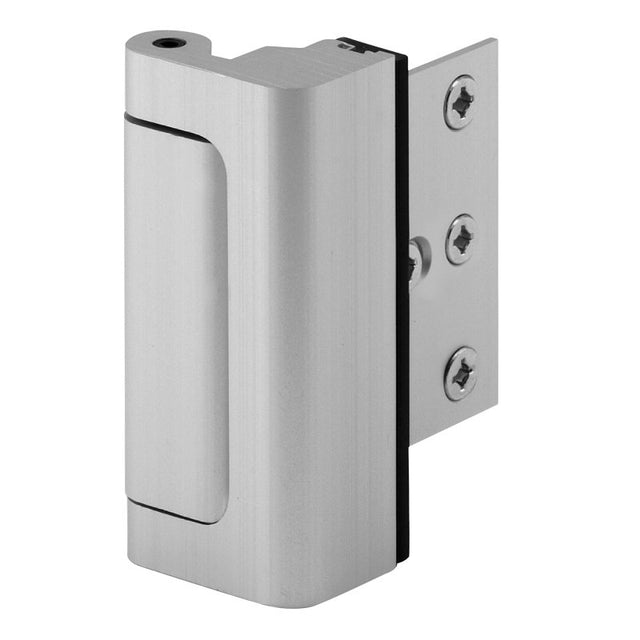 Defender Security U 10827 Blocker Entry Door Stop, 2-3/16 in L, 1-3/8 in W, Aluminum, Anodized Satin Nickel