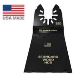 Imperial Blades IBOA250-1 Oscillating Blade, 2-1/2 in W, One-Size, 12 TPI, HCS, 1/PK