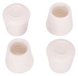 ProSource FE-50642-B Furniture Leg Tip, Round, Rubber, White, 5/8 in Dia, 1.1 in H, Pack of 36