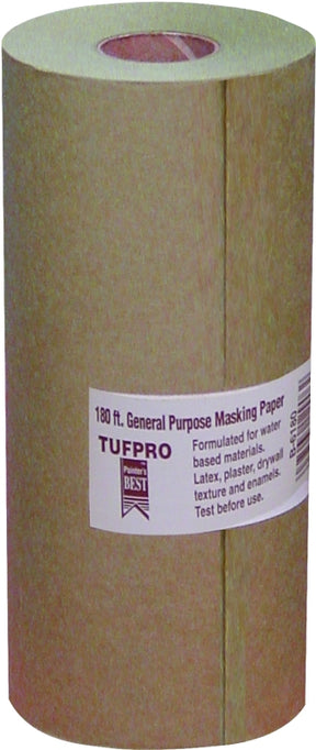 Trimaco 12906 Masking Paper, 180 ft L, 6 in W, Brown