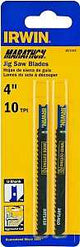 Irwin 3071410 Jig Saw Blade, Carbon Steel, 4 in L, 10 TPI