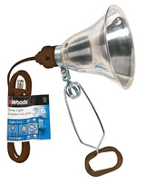 CCI 0160 Clamp Light, 5-1/2 in Dia Dimensions, 60 W, Incandescent Lamp, White, Pack of 12