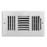 Tru Aire 4 in. H X 8 in. W 3-Way Powder Coat White Steel Wall/Ceiling Register