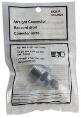 ProSource PMB-260LFB Water Supply Connector, 1/2 x 3/8 in, MIP x Compression, Brass, Chrome