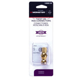 Monster Just Hook It Up Twist-On RG6 Coaxial Connector 2 pk, Pack of 6