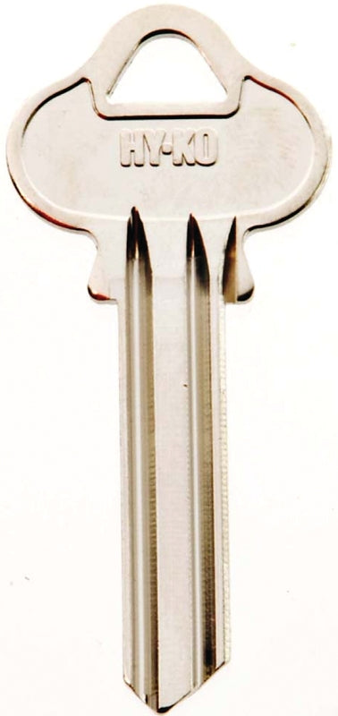 Hy-Ko 11010L4 Key Blank, Brass, Nickel, For: Lockwood Cabinet, House Locks and Padlocks, Pack of 10