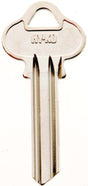 Hy-Ko 11010L4 Key Blank, Brass, Nickel, For: Lockwood Cabinet, House Locks and Padlocks, Pack of 10
