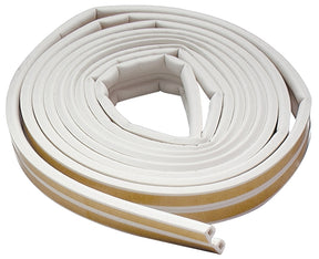 M-D 02576 Weatherstrip Tape, 3/8 in W, 17 ft L, EPDM, White