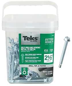 GRK Fasteners RT Series 16101 Screw, #9 Thread, 2-1/2 in L, Reverse Thread, Trim Head, Star Drive, Steel, 408 PAIL
