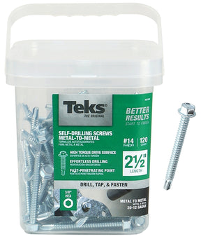 GRK Fasteners RT Series 16101 Screw, #9 Thread, 2-1/2 in L, Reverse Thread, Trim Head, Star Drive, Steel, 408 PAIL