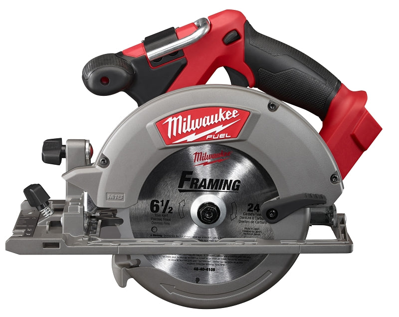 Milwaukee 2730-20 Circular Saw, Tool Only, 18 V, 4 Ah, 6-1/2 in Dia Blade, 50 deg Bevel, 2-3/16 in D Cutting