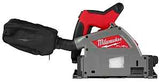 Milwaukee M18 Fuel 2831-20 Plunge Track Saw, Tool Only, 18 V, 6-1/2 in Dia Saw Blade, 0 to 45 deg Bevel, 6300 rpm Speed
