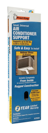 Frost King ACB80H Air Conditioner Bracket, Light-Duty, Steel, White, Epoxy-Coated