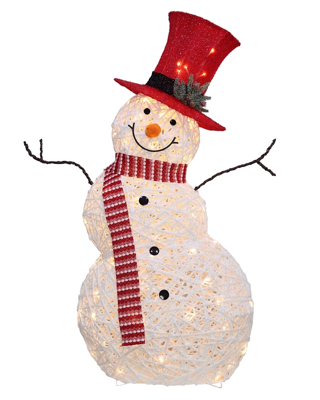 Hometown Holidays 56705 3D Waving Snowman, LED, White, 47 in H