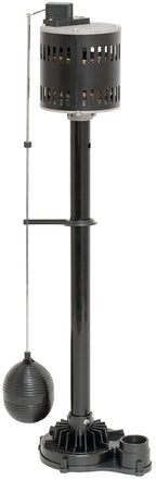 Superior Pump 92553 Sump Pump, 1-Phase, 3.06 A, 120 V, 0.5 hp, 1-1/2 in Outlet, 60 gpm, Thermoplastic