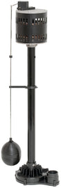 Superior Pump 92553 Sump Pump, 1-Phase, 3.06 A, 120 V, 0.5 hp, 1-1/2 in Outlet, 60 gpm, Thermoplastic