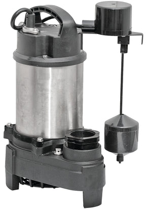 Superior Pump 92571 Sump Pump, 7.5 A, 120 V, 0.5 hp, 2 in Outlet, 75 gpm, Iron/Stainless Steel Housing Material