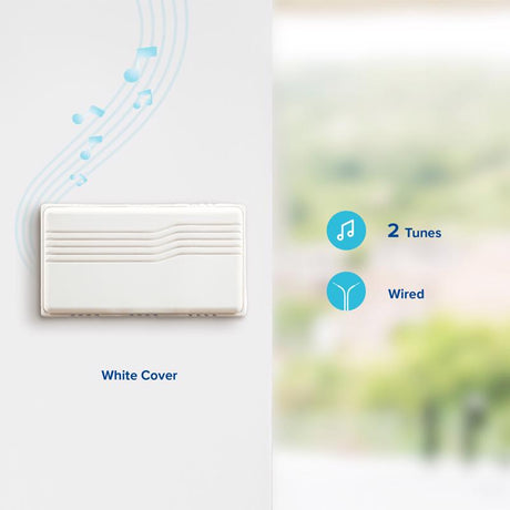 Heath Zenith White Plastic Wired Door Chime Kit
