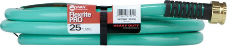 Swan FlexritePRO CSNFXP58025 Heavy-Duty Garden Hose, 5/8 in, 25 ft L, Female, 9.8 gpm, Polyester