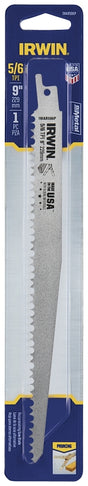Irwin IWAR596P Reciprocating Saw Blade, 0.74 in W, 9 in L, 5/6 TPI, HSS Cutting Edge
