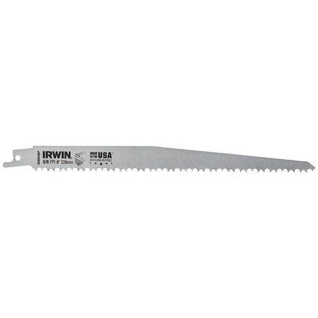 Irwin IWAR596P Reciprocating Saw Blade, 0.74 in W, 9 in L, 5/6 TPI, HSS Cutting Edge