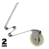 Prime-Line B 640 Adjustable Spring Tension Roller Assembly, 1 in Dia Roller, 1/4 in W Roller, Polyethylene Roller, Steel