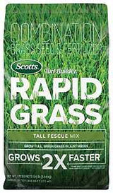 Scotts 18222 Rapid Grass Seed Mix, 5.6 lb Bag, 1845 sq-ft Coverage Area, Tall Fescue