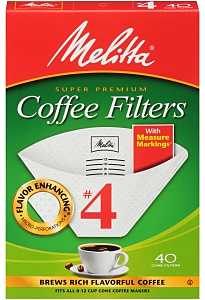 Melitta 624402 Coffee Filter, Cone, White, Paper