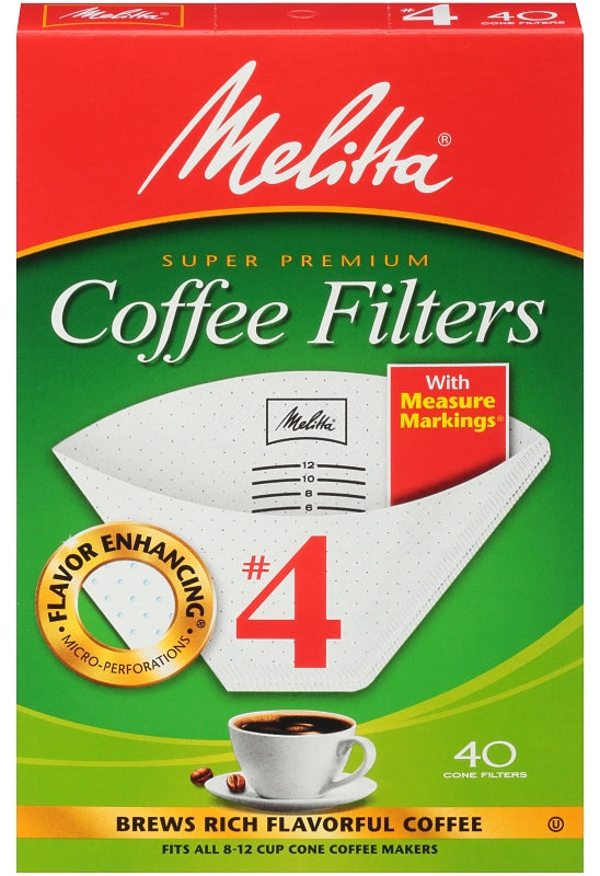 Melitta 624402 Coffee Filter, Cone, White, Paper