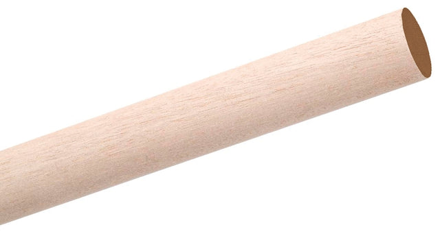 Waddell 6710UB Dowel Rod, 5/8 in Dia, 48 in L, Birchwood, Pack of 15