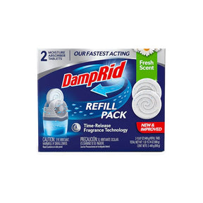 DampRid FG97FSSB Drop-In Tab Moisture Absorber Refill, 15.8 oz Tablet, Solid, Fresh