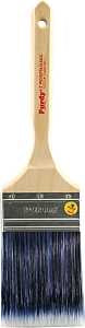 Purdy 144100730 Trim Brush, Natural Hardwood Handle, 3 in W, Flat Brush, Nylon/Polyester Bristle, Fluted Handle