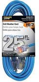 PowerZone ORCW511625 Extension Cord, 16 AWG Cable, 5-15P Grounded Plug, 5-15R Grounded Receptacle, 25 ft L, 125 V
