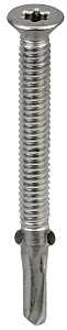 Acorn International S-WM14234G250 Screw, #14 Thread, Star Drive, Self-Tapping, Winged Point, Galvanized Steel